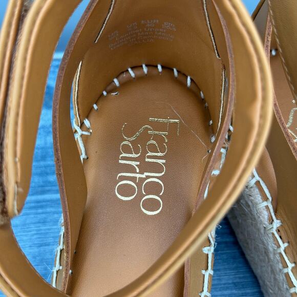 NEW Franco Sarto Women’s Callia Espadrille Wedges Brown Size 9M - Picture 6 of 10